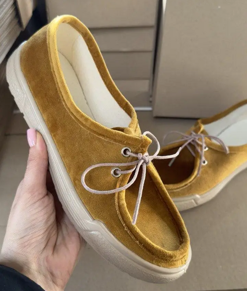 Жіночі велюрові мокасини MELANIA Premium Litma жовті (36&ndash;42 р.) 36