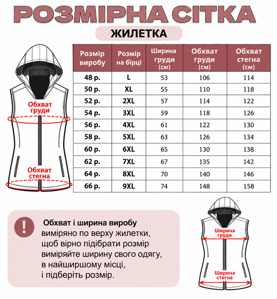 Зимова жилетка з овчини для жінок з капюшоном &ndash; Темно-коричнева (48-64) 48 фото