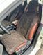 Комплект універсальних накидок на овчині для автомобільних сидінь, 2 шт., сіро-коричневі