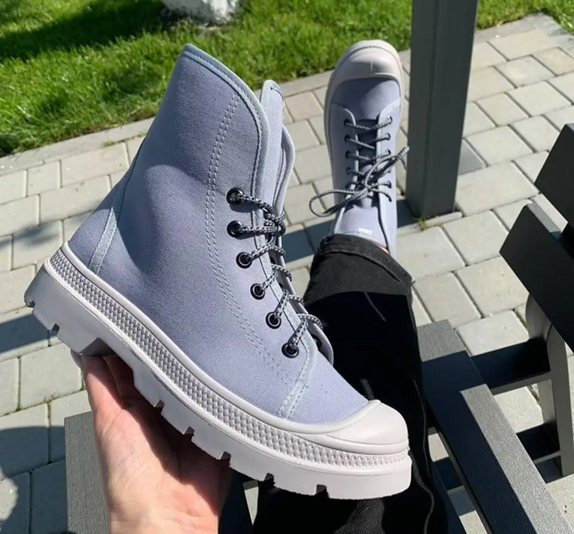 Високі бавовняні кеди унісекс DALAS Premium Litma сірі (36&ndash;41 р.) 36