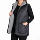 Жіноча балонова жилетка на овчині з високим коміром і кишенями чорна (50&ndash;62 р.) 50 фото 3